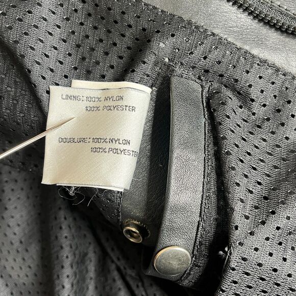 First Gear Leather Jacket Mens 42 S-Pilot Mesh Lined Biker Motorcycle Moto Coat - Picture 10 of 16